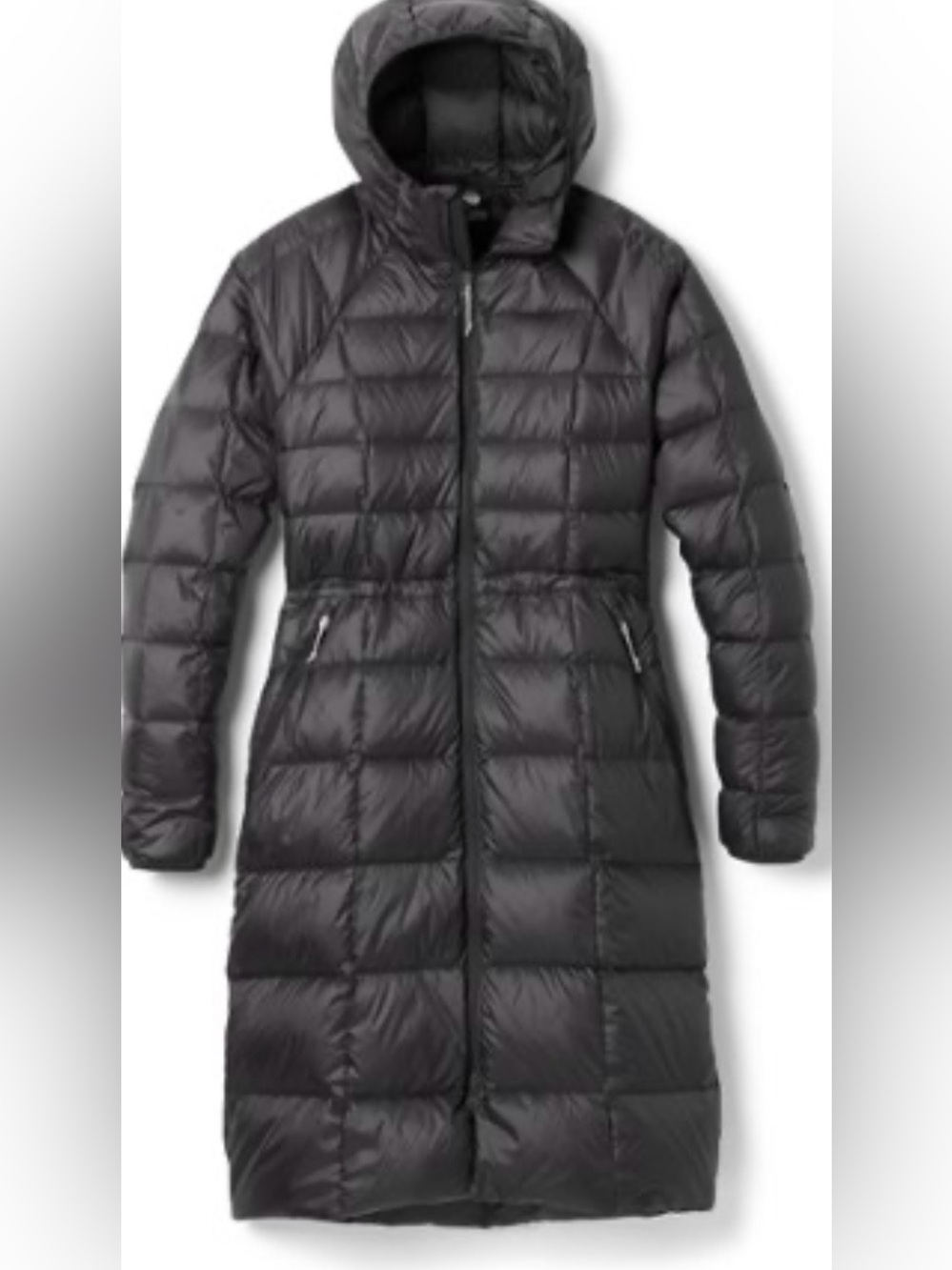 REI Women's 650 Down Parka Extra Long Black Puffer Extra Large